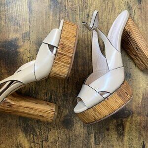 Casadei High Heel Slingback Sandals - Size 7 US 37 EU - Brand New Never Worn!